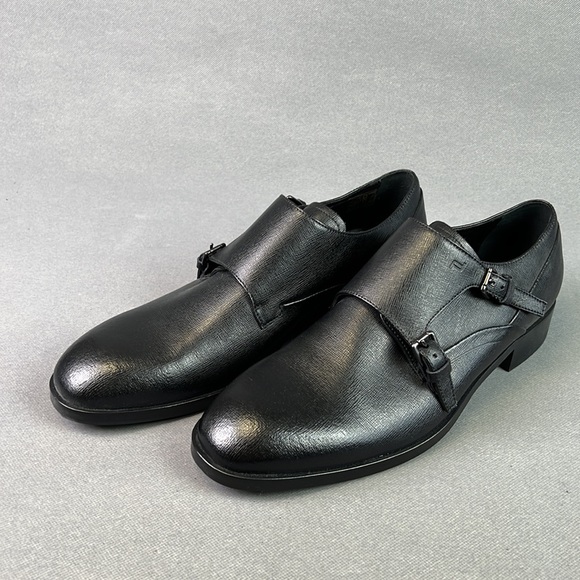 Porsche design leather double strap monk shoes, never worn. - Picture 2 of 12